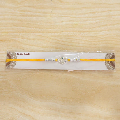 Round Shree Text Motif Designer Rakhi for Brother