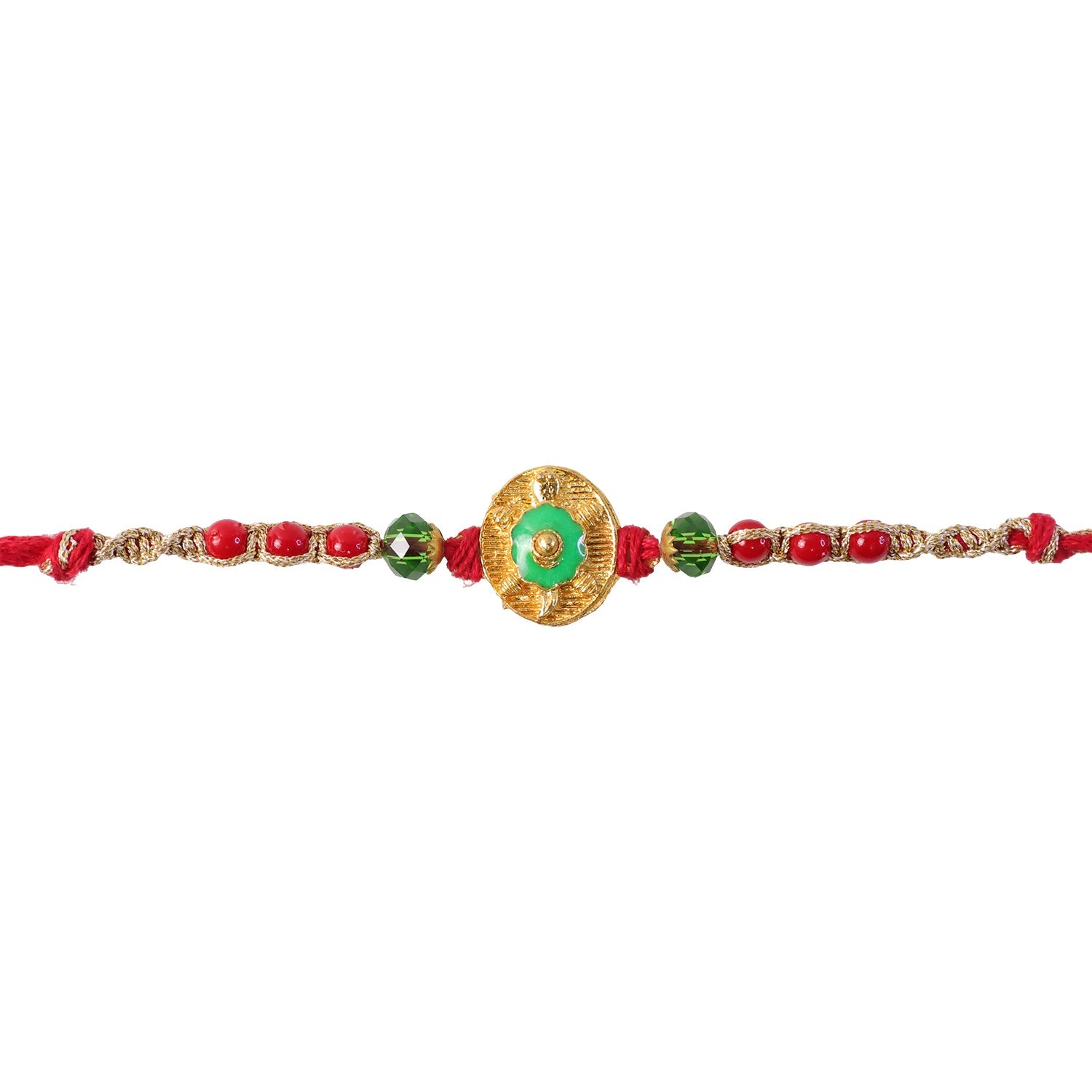 Round Floral Medallion Designer Premium Traditional Rakhi for Brother