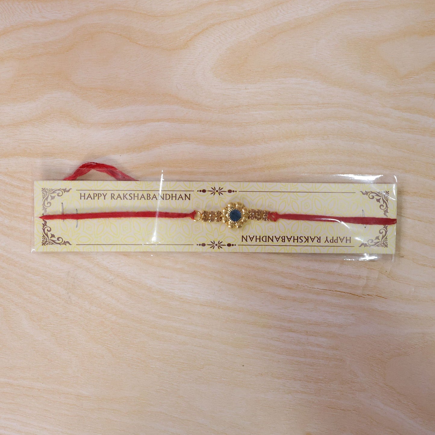 Floral Stone Center Designer Premium Traditional Rakhi for Brother