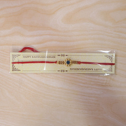 Floral Stone Center Designer Premium Traditional Rakhi for Brother