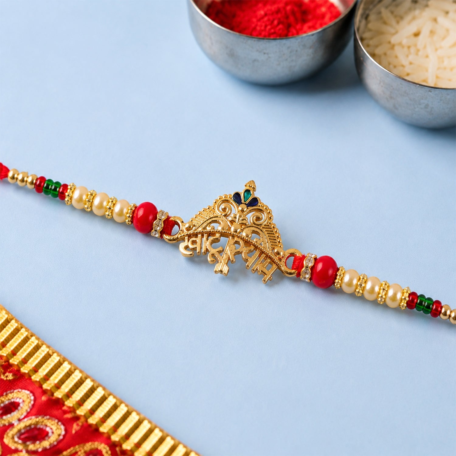 Khatu Shyam Text Crown Motif Premium Designer Rakhi for Brother