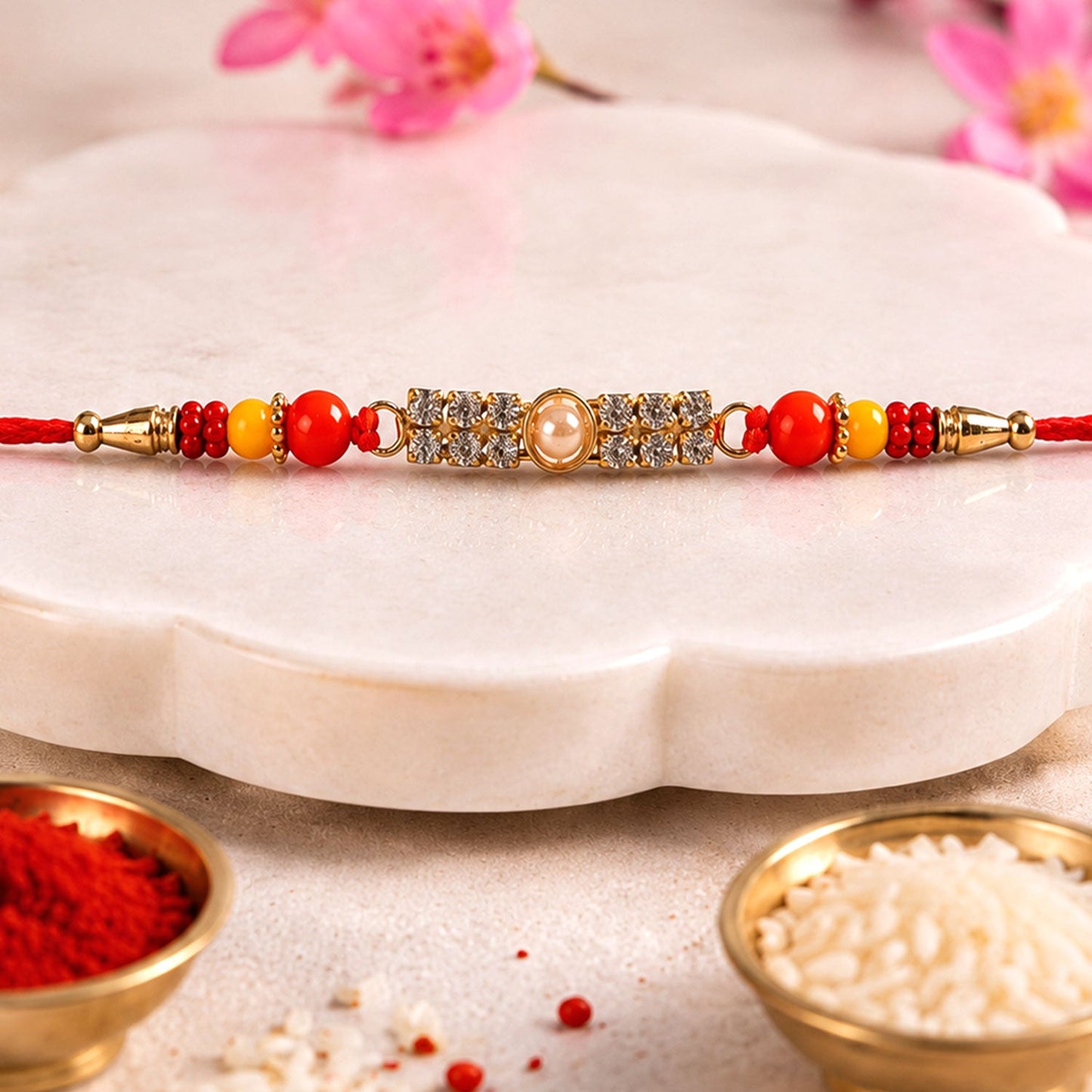 Premium Stylish Stone Studded Premium Designer Rakhi for Brother