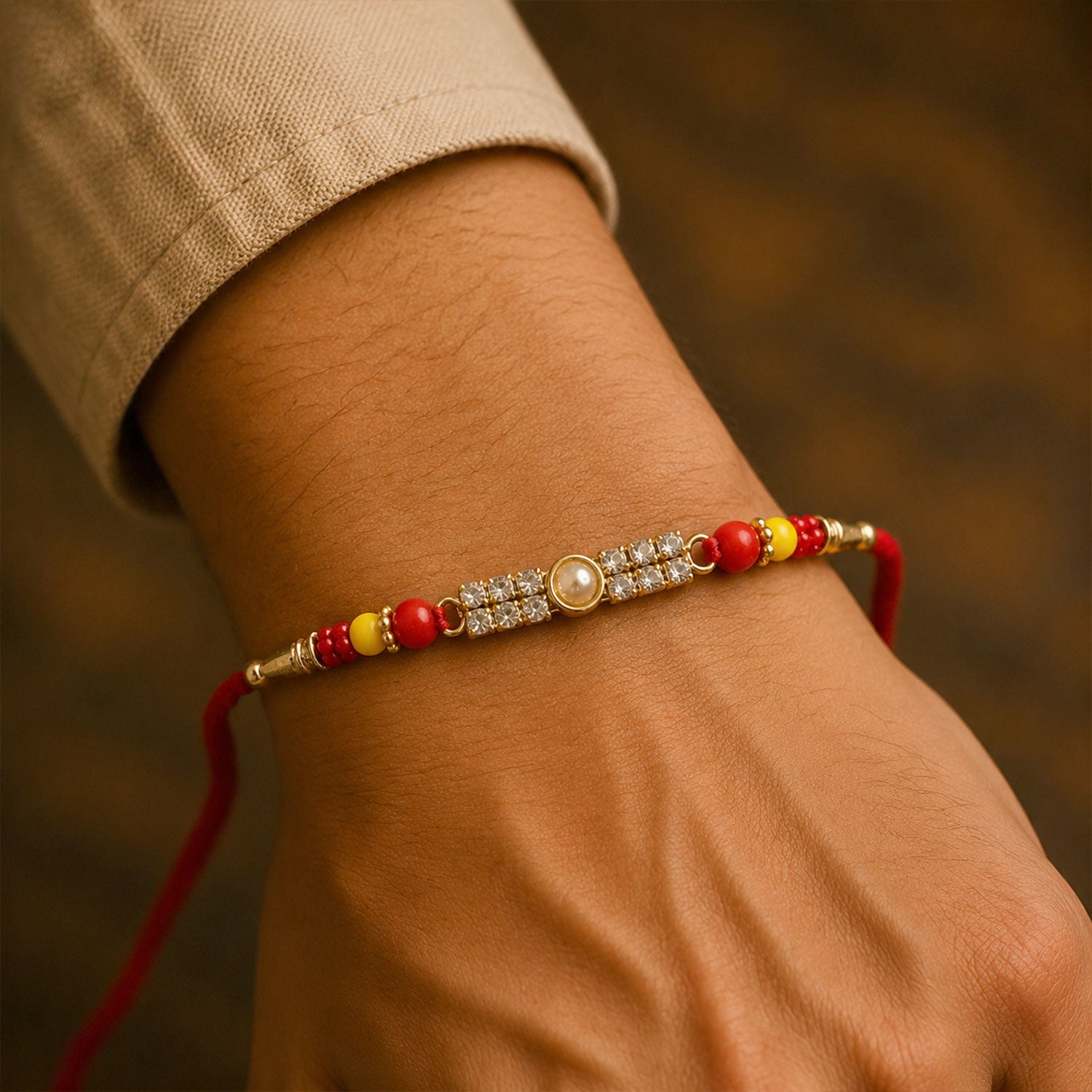 Premium Stylish Stone Studded Premium Designer Rakhi for Brother