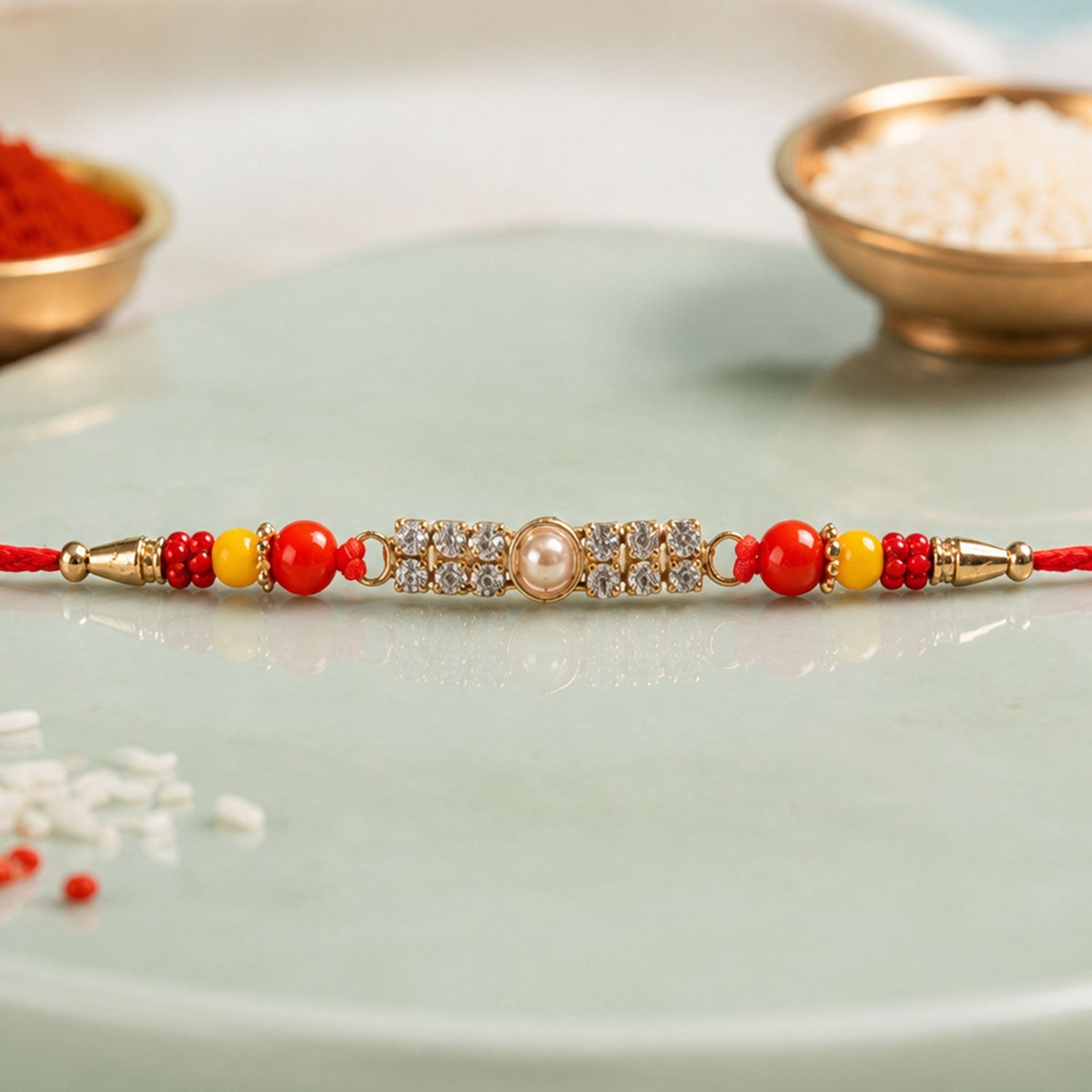 Premium Stylish Stone Studded Premium Designer Rakhi for Brother