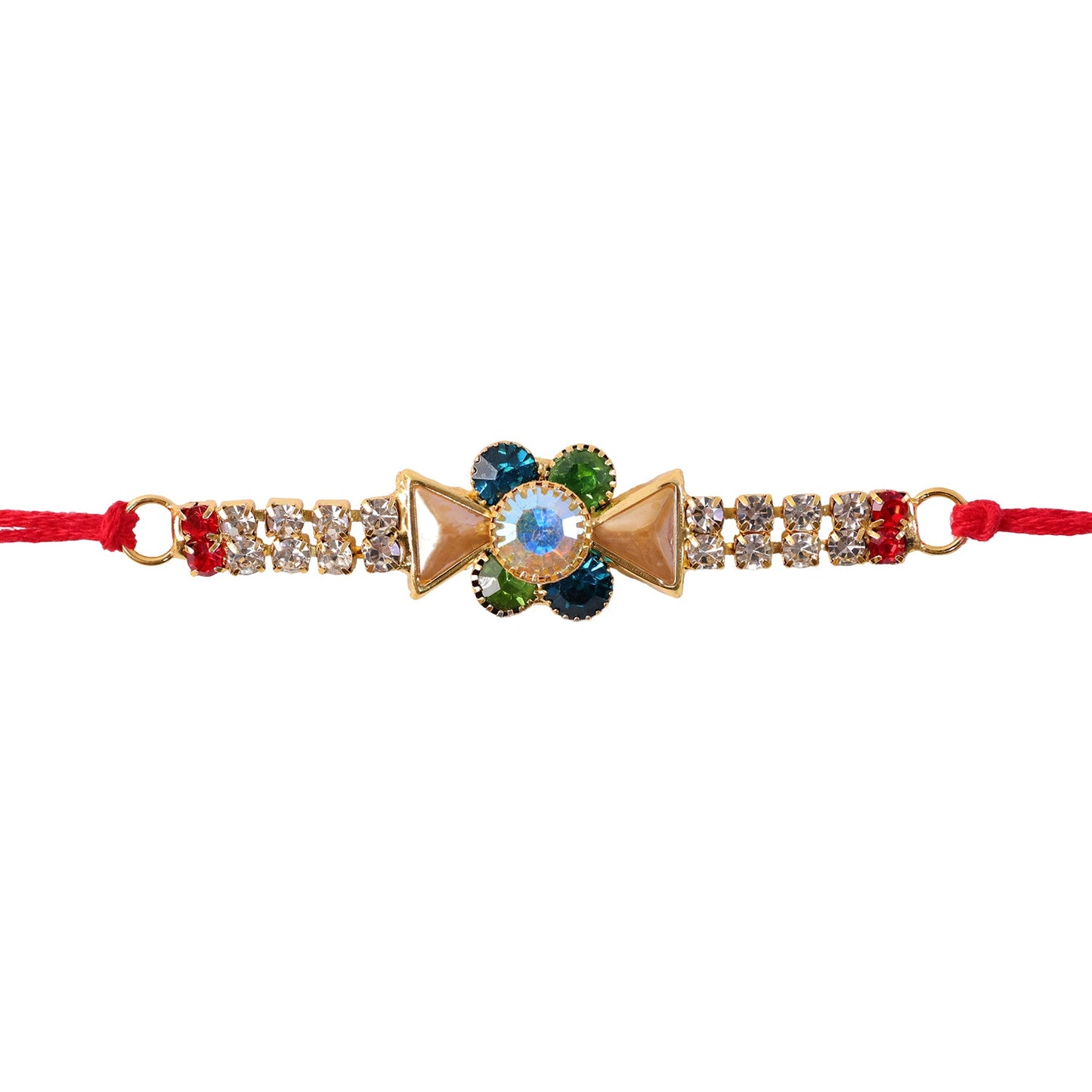 Premium Bar Stone Studded Designer Premium Traditional Rakhi for Brother