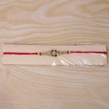 Premium Bar Stone Studded Designer Premium Traditional Rakhi for Brother