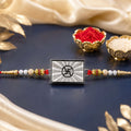 Om Symbol Rakhi for Brother – Designer Medallion Thread
