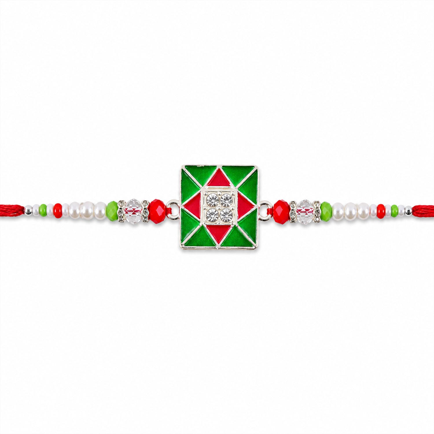 Geometric Square Stone Premium Designer Rakhi for Brother