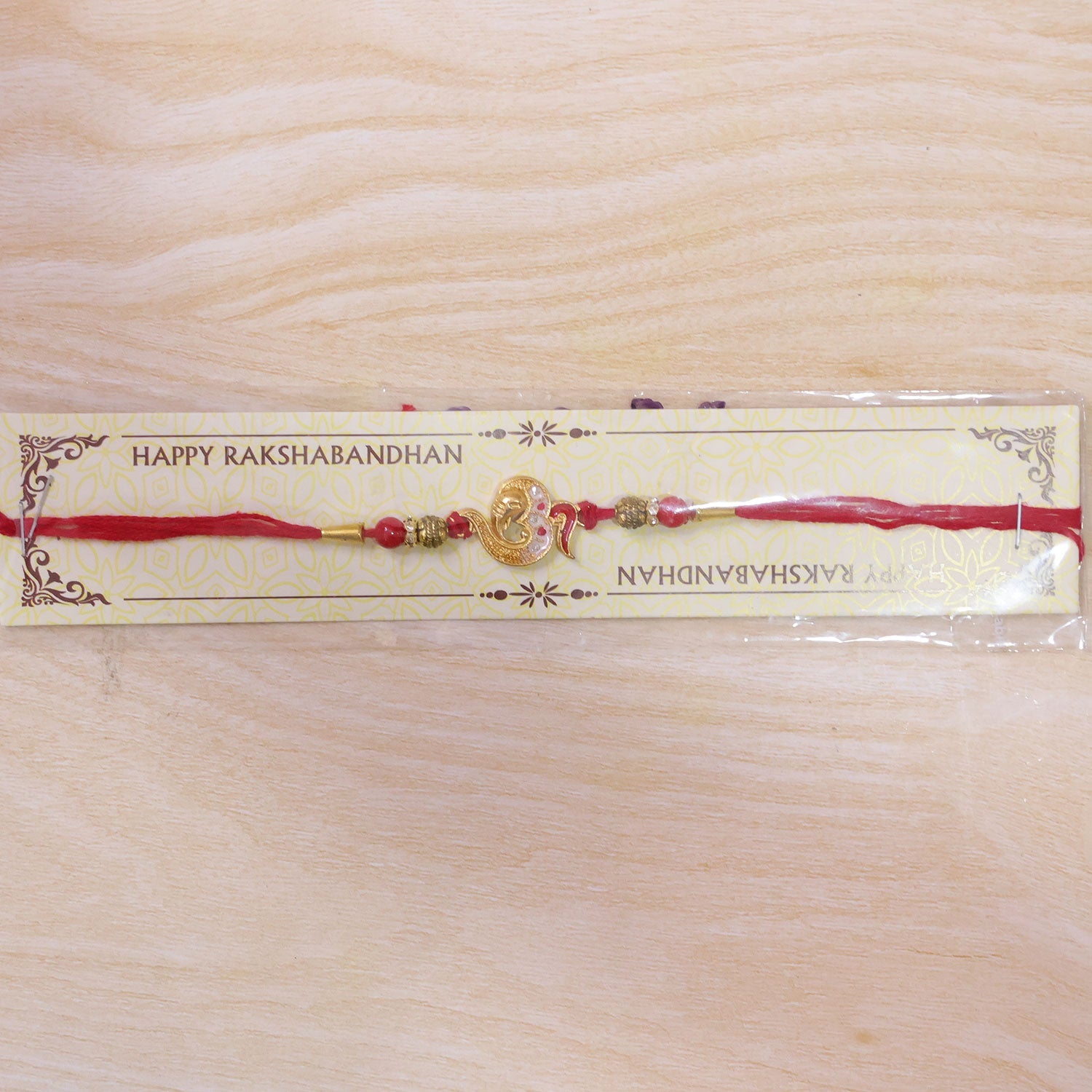 Om Symbol Ganesha Charm Premium Designer Traditional Rakhi for Brother