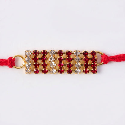 Simple Beaded Thread Premium Designer Traditional Rakhi for Brother