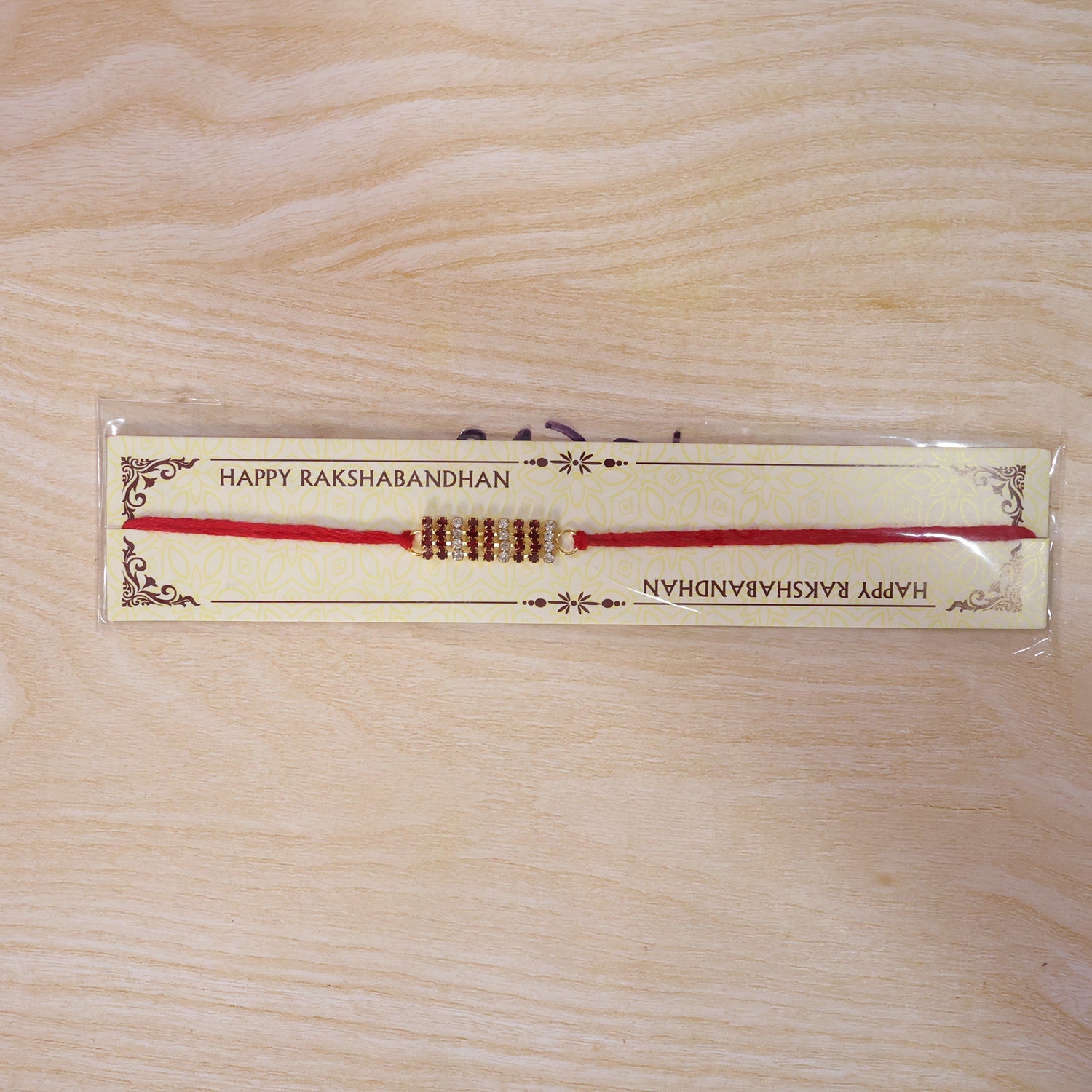 Simple Beaded Thread Premium Designer Traditional Rakhi for Brother