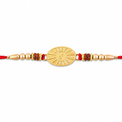 Round Swastik Symbol Designer Rakhi for Brother