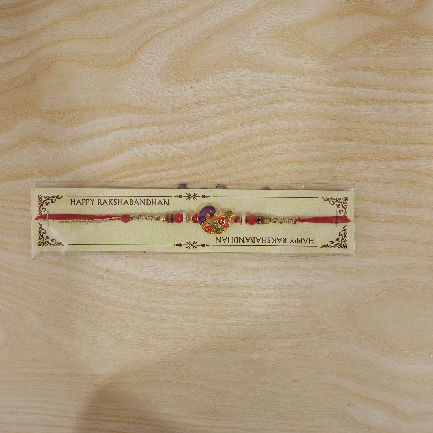 Peacock Motif Beaded Premium Designer Rakhi for Brother