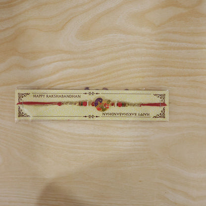 Peacock Motif Beaded Premium Designer Rakhi for Brother