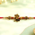 Lord Ganesha Beaded Rakhi – Auspicious Designer Thread for Brother