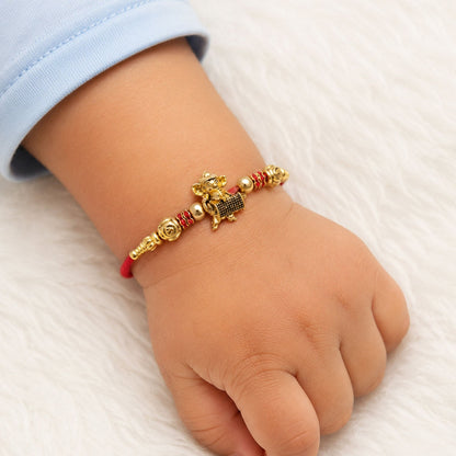 Lord Ganesha Beaded Premium Designer Rakhi for Brother