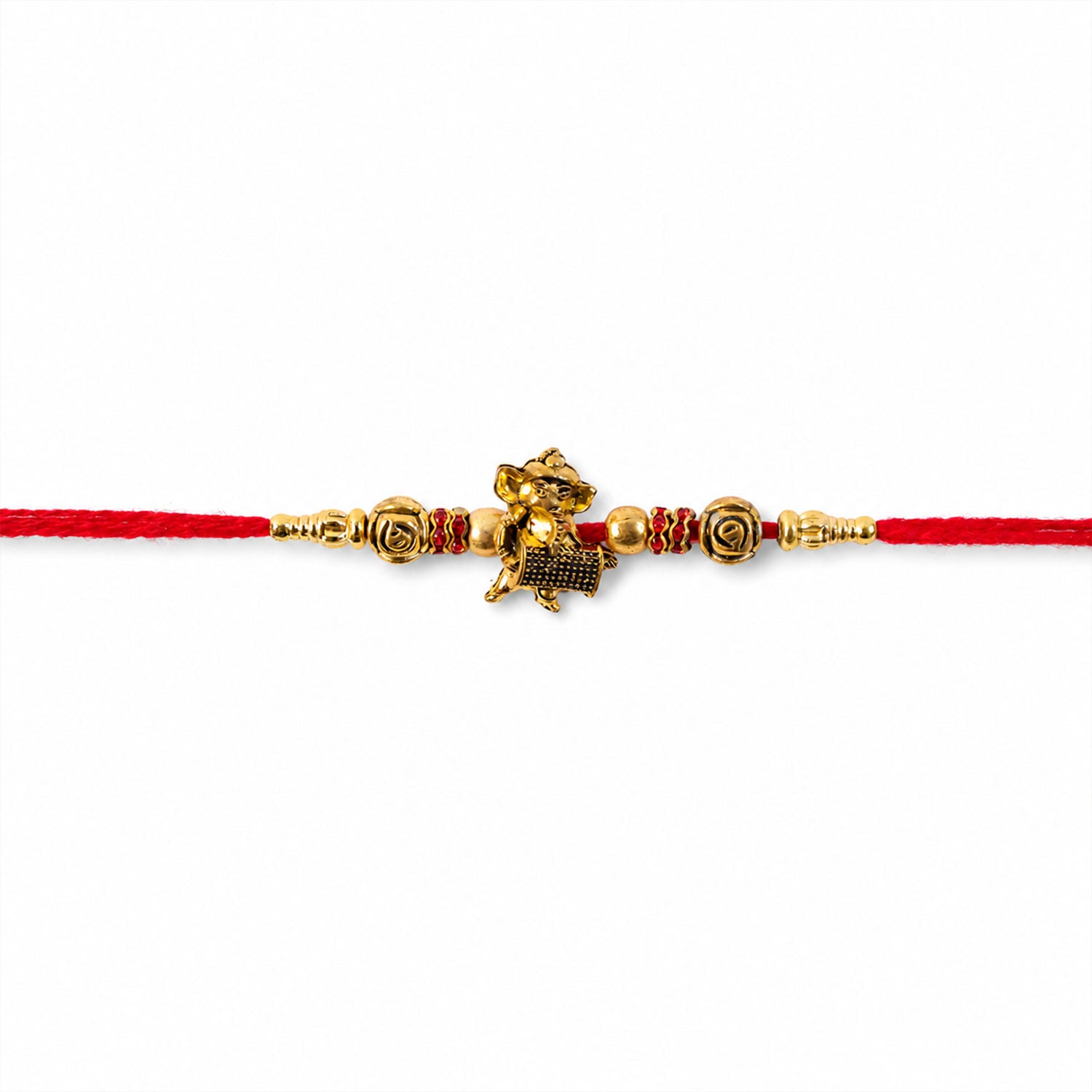 Lord Ganesha Beaded Premium Designer Rakhi for Brother