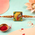Peacock Stone Studded Rakhi for Brother – Designer Festive Thread