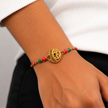 Ornate Om Symbol Premium Designer Rakhi for Brother