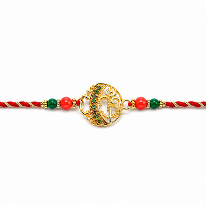 Ornate Om Symbol Premium Designer Rakhi for Brother