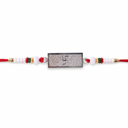 Swastik Symbol Bar Designer Premium Traditional Rakhi for Brother