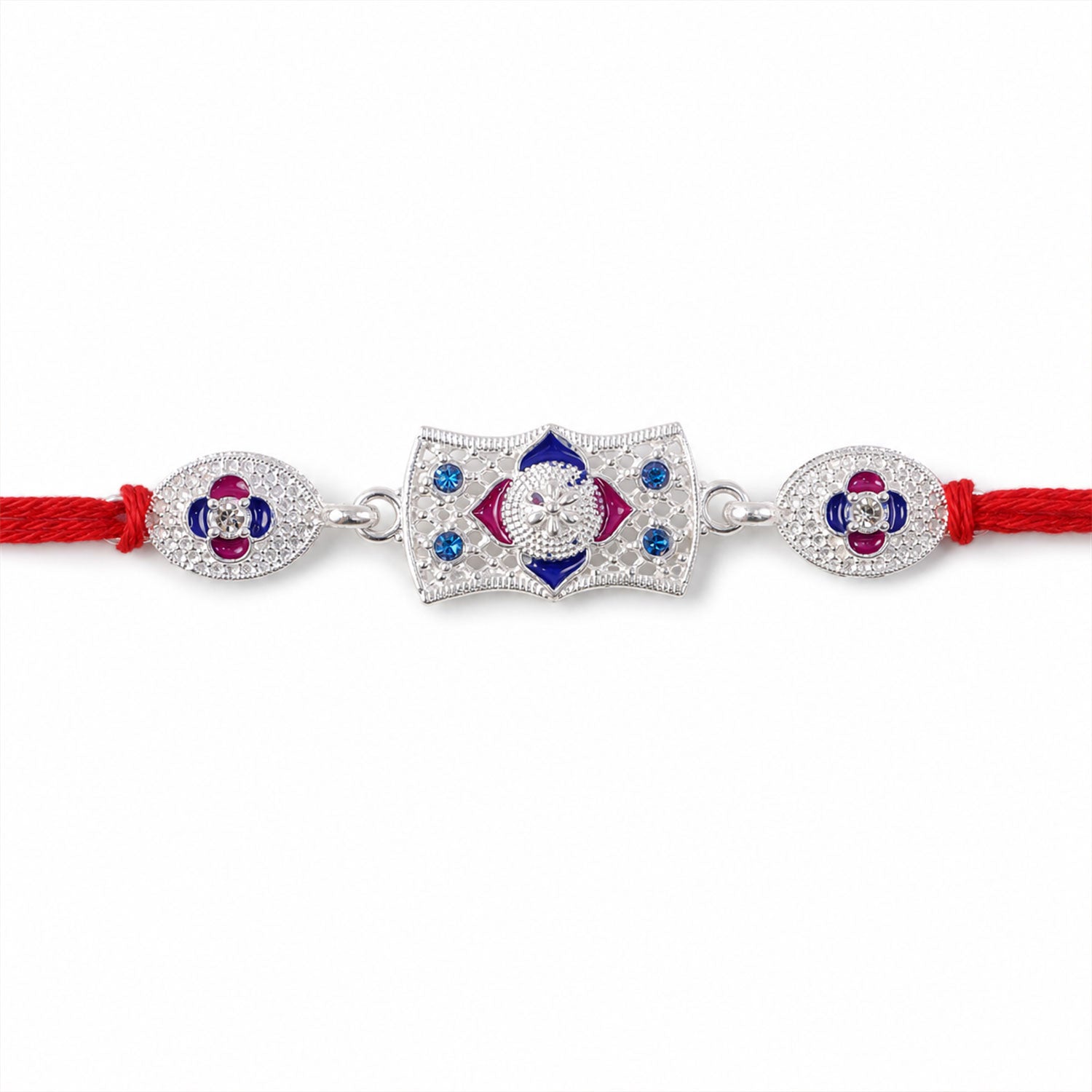 Premium Designer Shape Stone Studded Designer Premium Traditional Rakhi for Brother