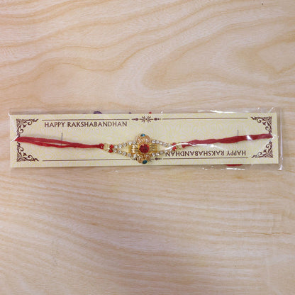 Diamond Center Stone Studded Premium Designer Rakhi for Brother
