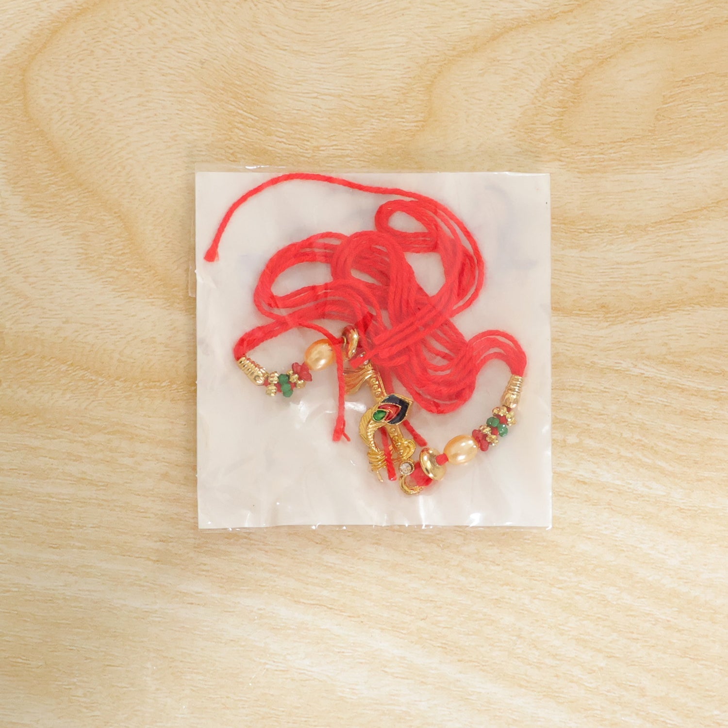 Peacock Feather Charm Premium Designer Rakhi for Brother