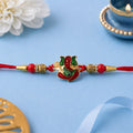 Ganesha Meenakari Rakhi – Traditional Beads for Brother