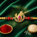 Peacock Rakhi for Brother – Stone Studded Designer Thread