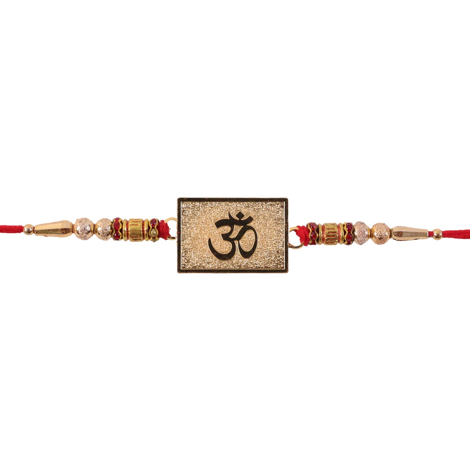 Om Symbol Square Textured Designer Rakhi for Brother