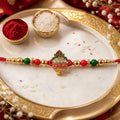Kalas Motif Beaded Traditional Rakhi for Brother