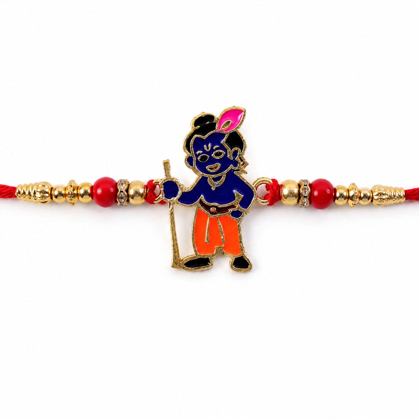 Krishna Character Beaded Designer Premium Traditional Rakhi for Brother