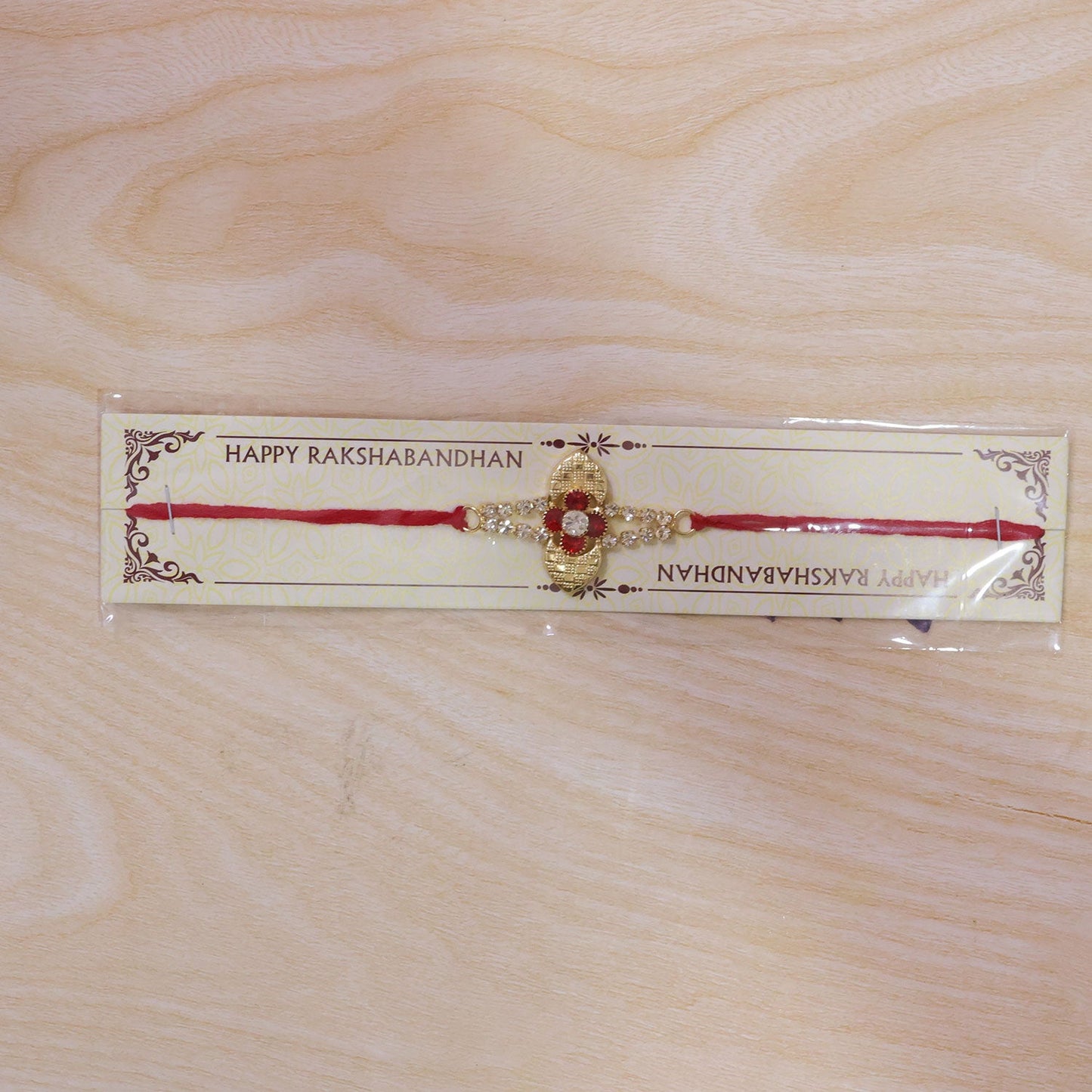 Floral Stone Bracelet Style Premium Designer Rakhi for Brother