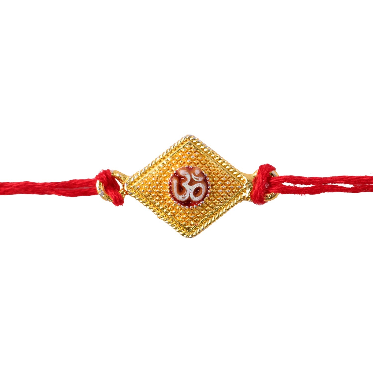 Om Symbol Square Designer Premium Traditional Rakhi for Brother