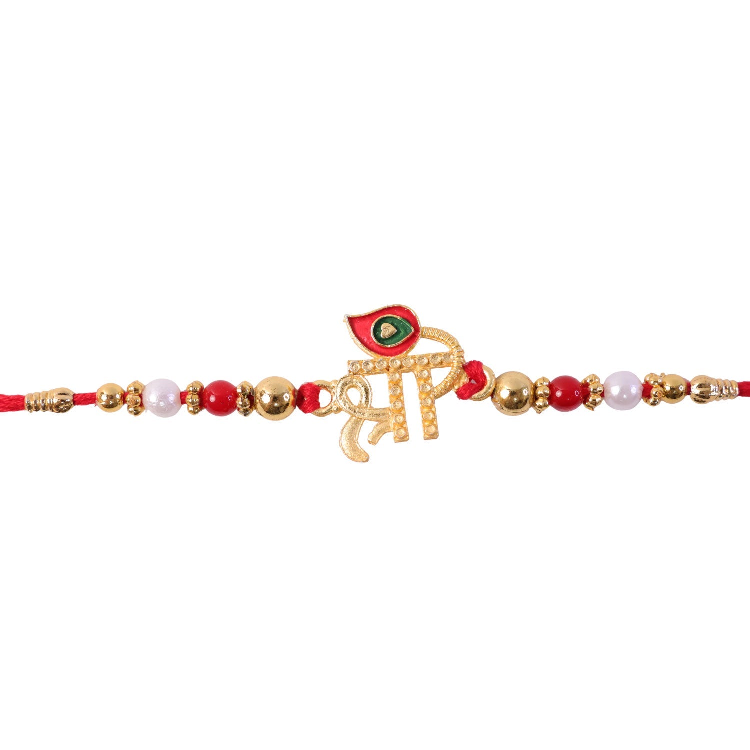 Shree Text Beaded Designer Premium Traditional Rakhi for Brother