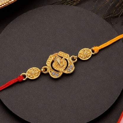 Ganesh Charm Traditional Premium Designer Rakhi for Brother