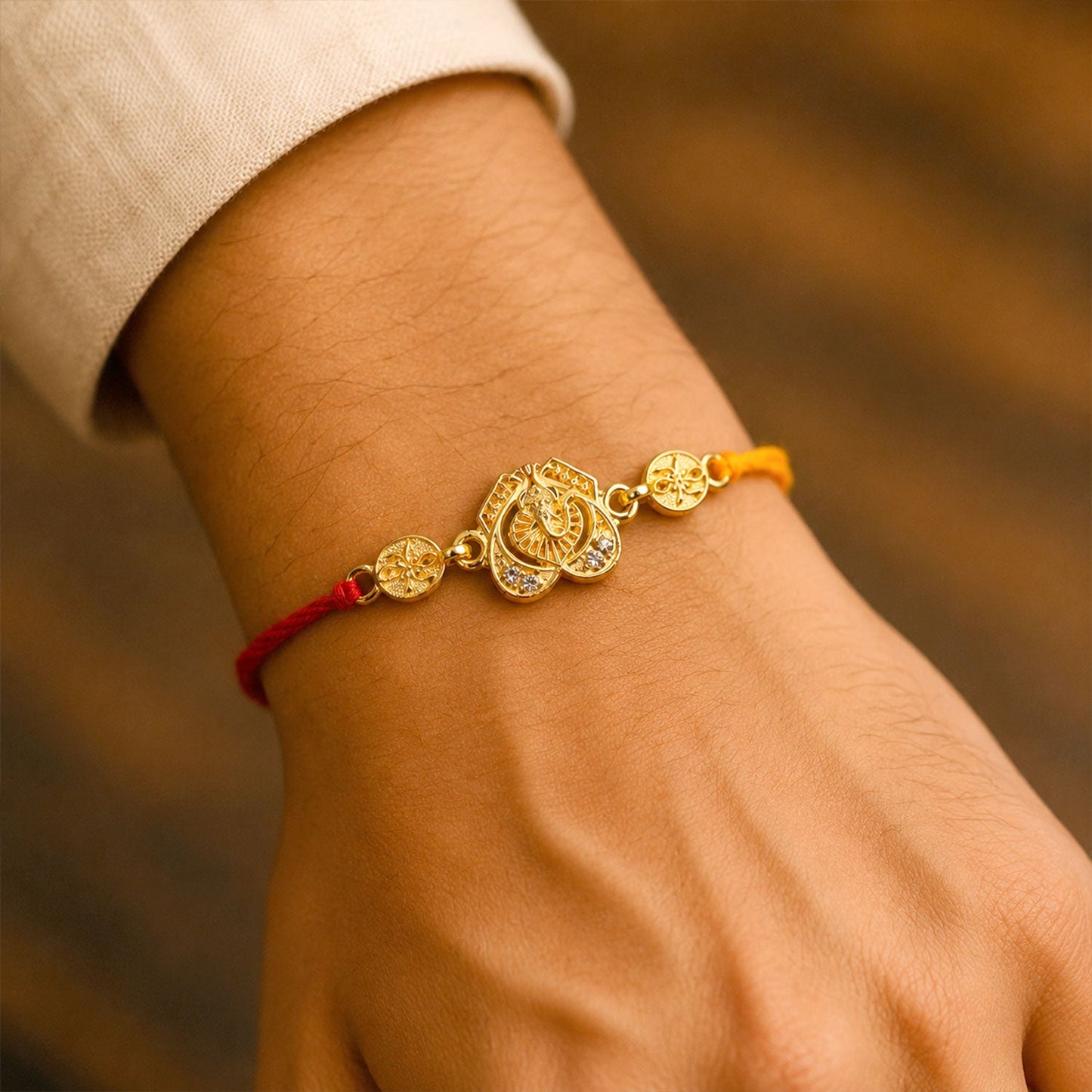 Ganesh Charm Traditional Premium Designer Rakhi for Brother