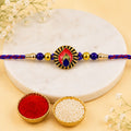 Stone Studded Designer Rakhi for Brother – Leaf Motif