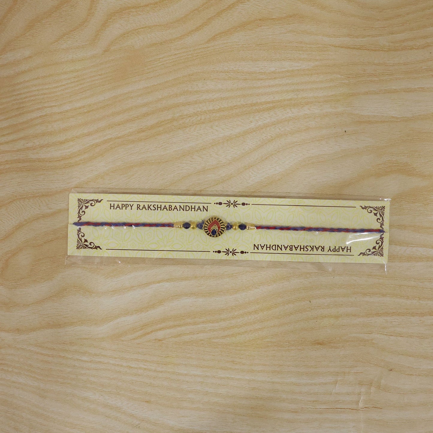 Leaf Motif Stone Studded Designer Rakhi for Brother