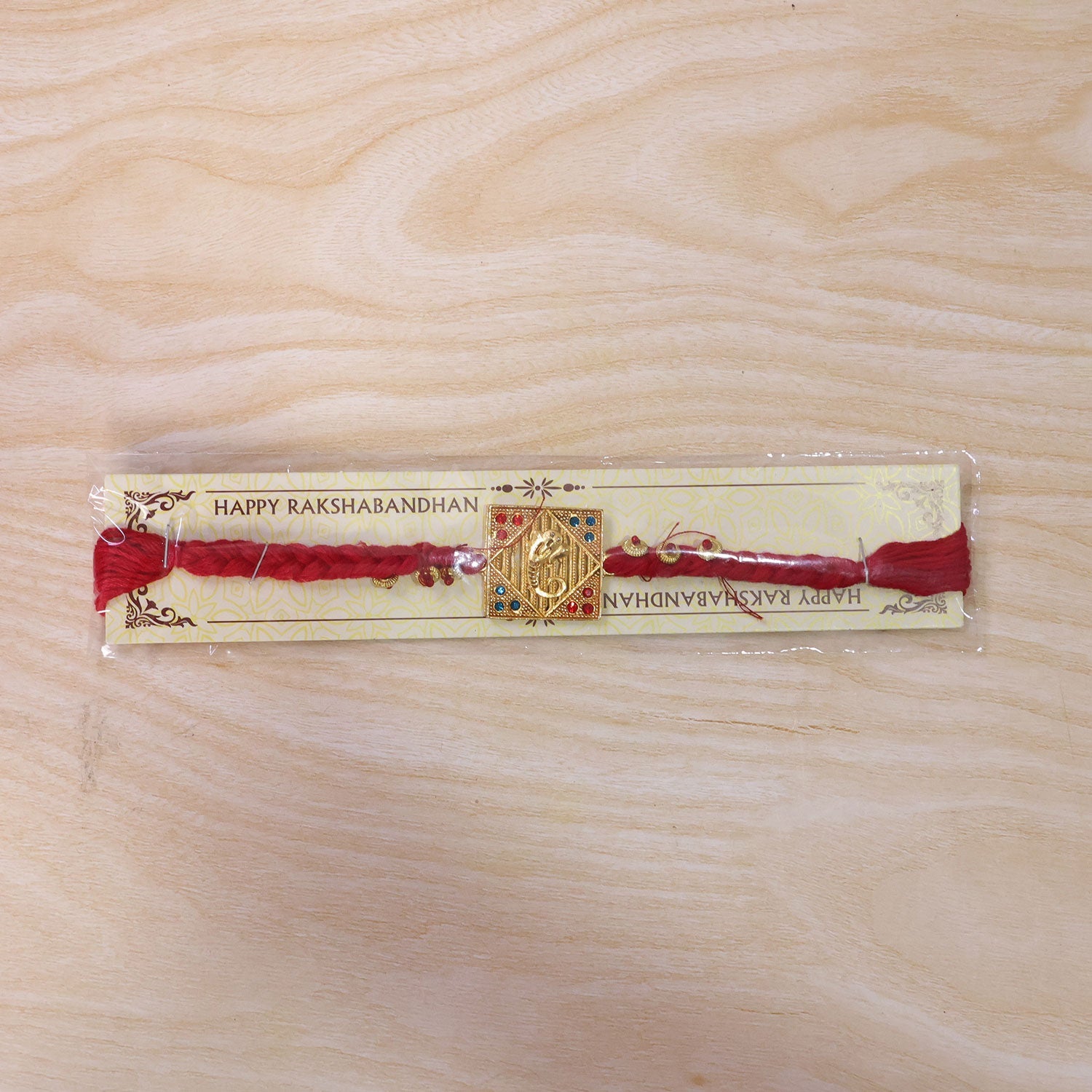 Ganesh Square Designer Premium Traditional Rakhi for Brother