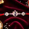 Peacock Stone Studded Rakhi for Brother – Traditional Design