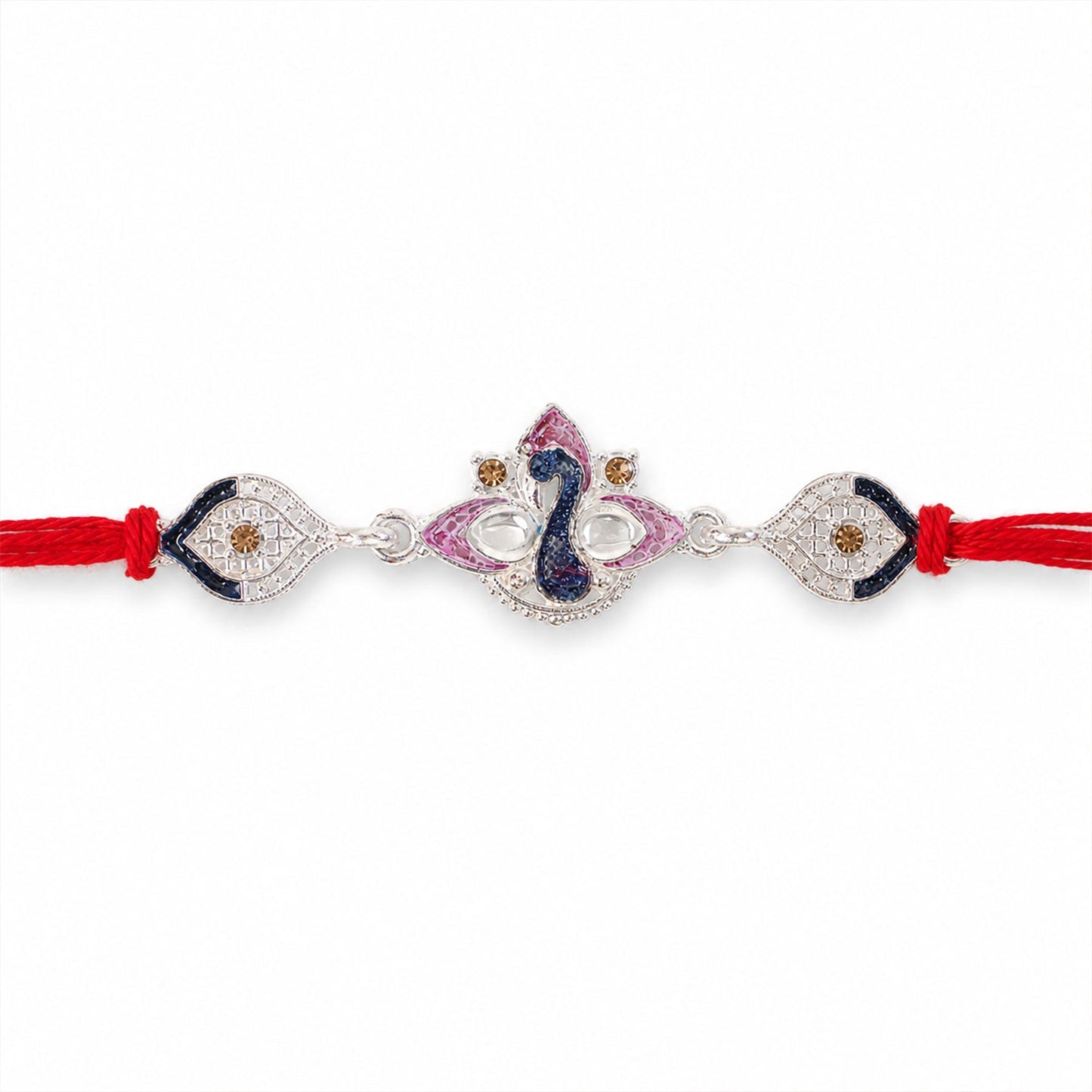 Peacock Stone Studded Designer Premium Traditional Rakhi for Brother