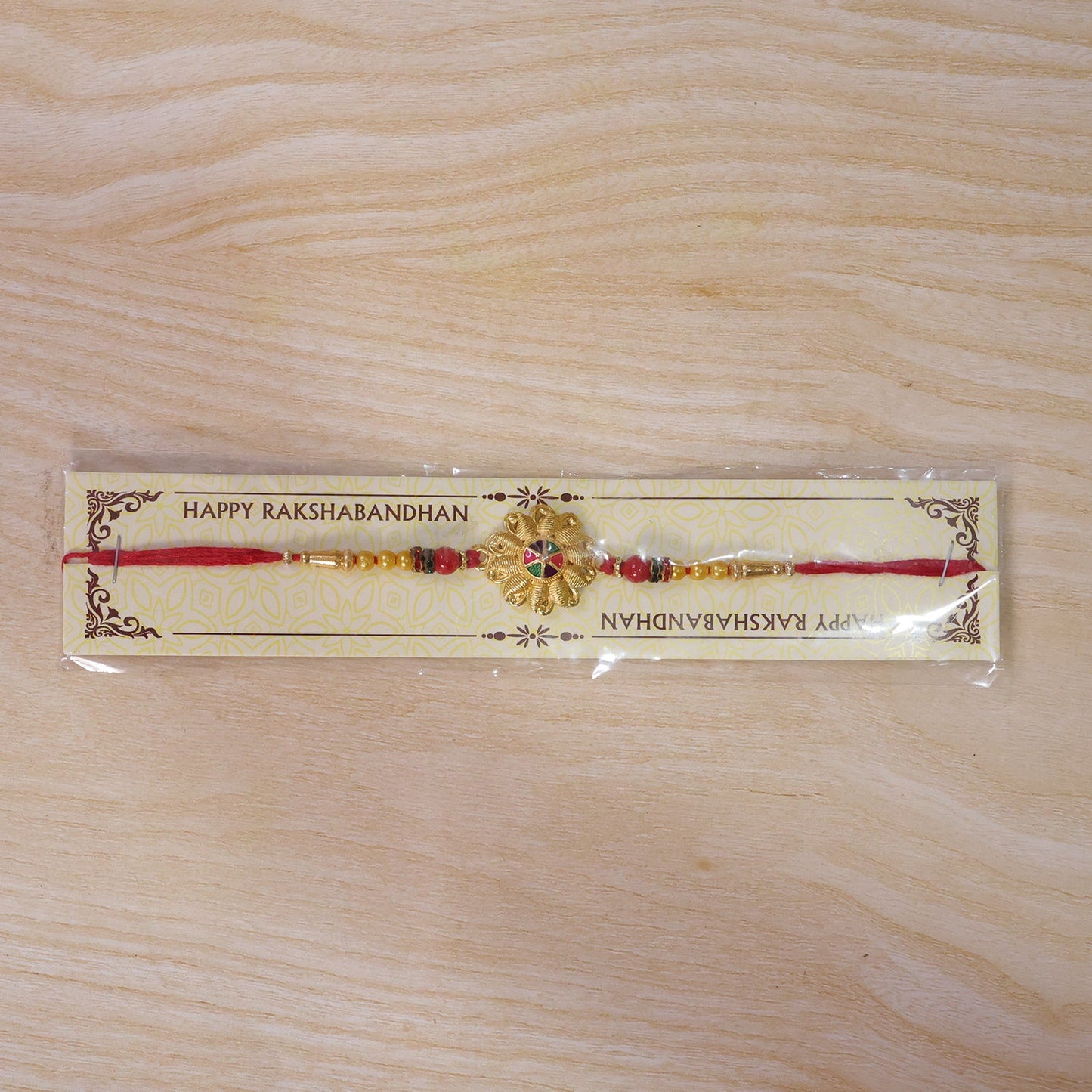 Floral Petal Medallion Designer Premium Traditional Rakhi for Brother