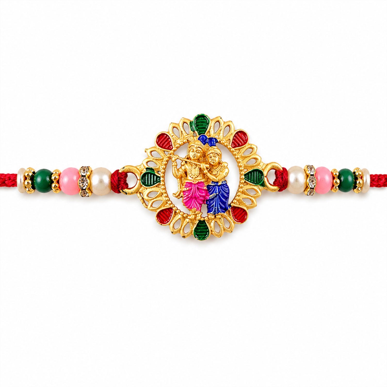 Krishna Charm Designer Premium Traditional Rakhi for Brother