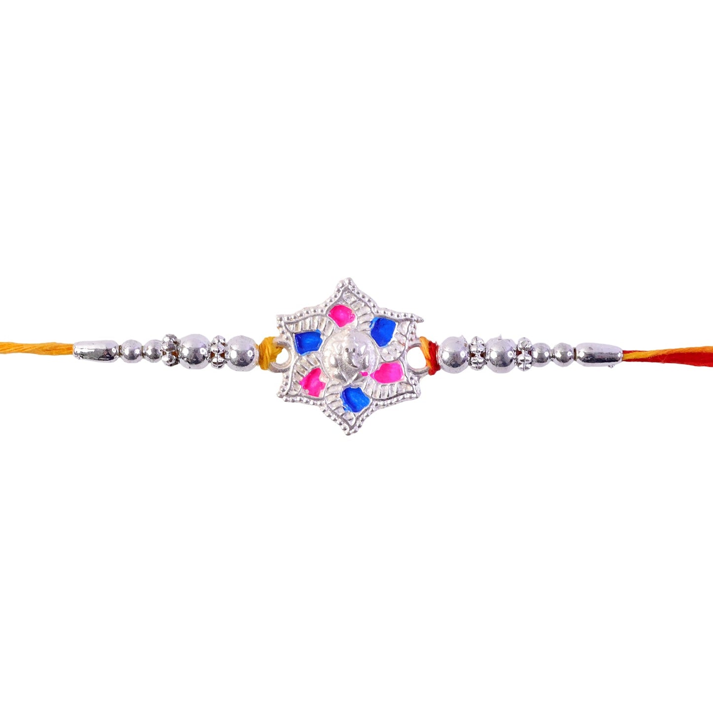 Floral Star Motif Stone Studded Premium Designer Rakhi for Brother