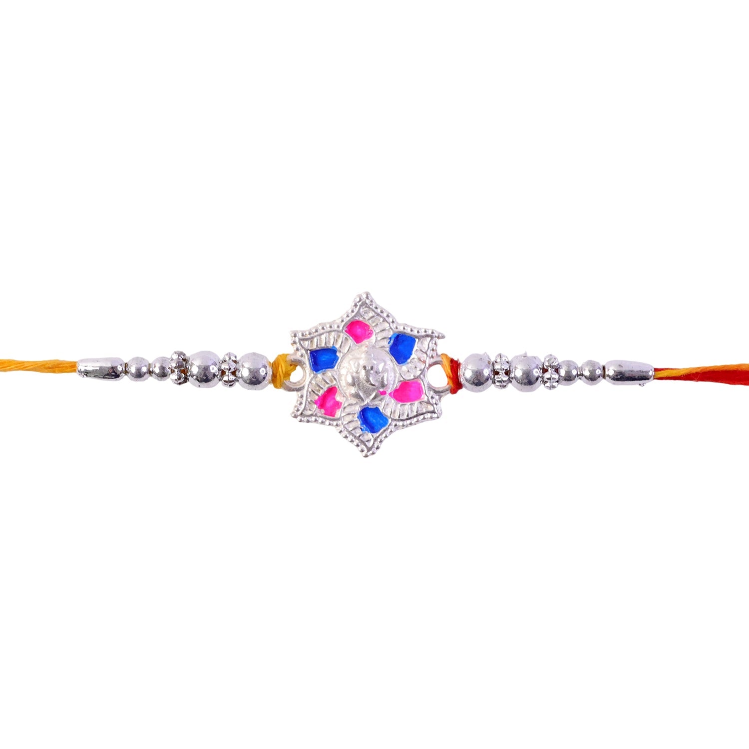 Floral Star Motif Stone Studded Premium Designer Rakhi for Brother