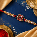 Rakhi for Brother – Floral Stone Studded Traditional Design
