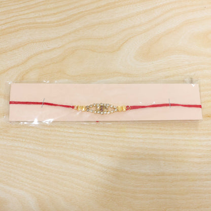 Designer Diamond Studded Rakhi with Kundan Stones Rakhi for Brother