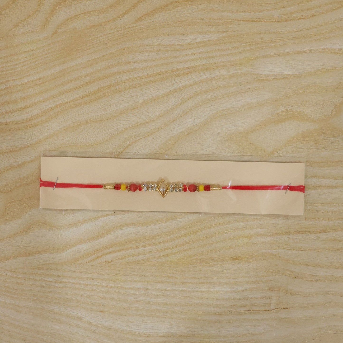 Diamond Center Stone Studded Premium Designer Rakhi for Brother